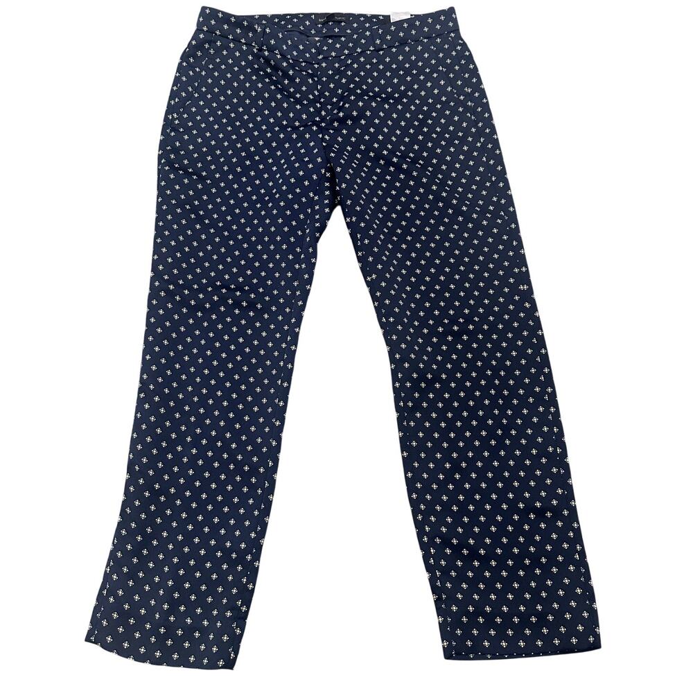 Banana Republic Women's Satin Medallion Micro-Print Pants Size 6 Straight Leg
